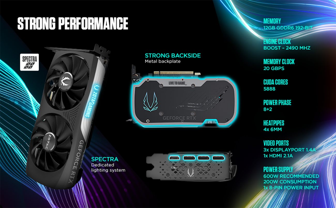 ZOTAC Twin Edge OC GeForce RTX 4070 ZT-D40740H-10M OC 12GB ZOTAC Twin Edge OC GeForce RTX 4070 ZT-D40740H-10M OC 12GB